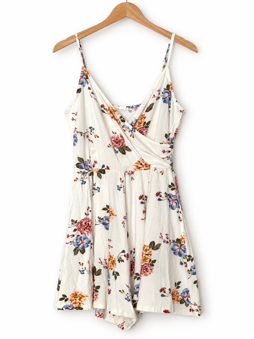 Garage Floral Wrap Front Romper Size M
